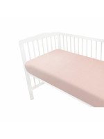 Mušelínové prestieradlo postieľky 60 x 120 NATURE double - pudrovo ružové