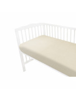 Mušelínové prestieradlo postieľky 60 x 120 NATURE double - béžové