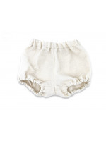 Mušelínové kraťasky NATURE - smotanová, veľ. S, 0-12m