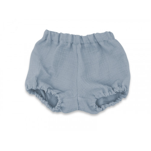 Mušelínové kraťasky NATURE - jeans, veľ. S, 0-12m