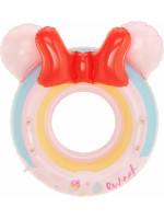 Detský nafukovací kruh Myška ružový 50cm s úchytmi