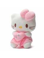 Plyšová hračka Hello Kitty so srdiečkom 25cm