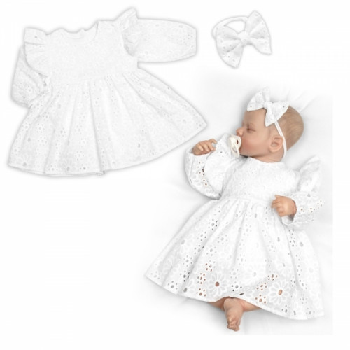 Sukničkobody s volánikom + čelenka, Laura, Madeira, 2D sada, biele