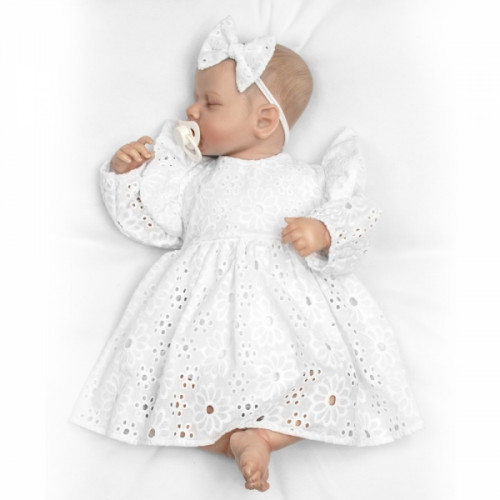 Sukničkobody s volánikom + čelenka, Laura, Madeira, 2D sada, biele, veľ. 62