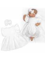Sukničkobody s volánikom + čelenka Viktorie, Madeira, 2D sada, biele, 80/86