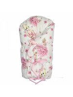 Obliečka, poťah bavlna na retro zavinovačku LALLY, Balerína - biela, rúžová