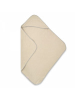 Mušelínová osuška s kapucňou NATURE, 80x80 cm, béžová