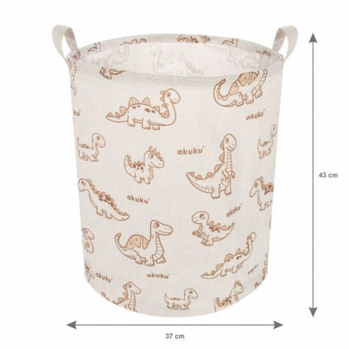 Kôš na hračky, skladací - Dino béžový