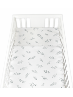 Obliečky do postieľky, 2D sada - Lúka, biela, 135x100