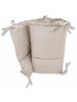 Mantinel s volánikom do postieľky 120 x 60 cm, Royal - béžová