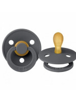 Kaučukový cumlík BIBS symetrický, 0 - 6 m, grafitový