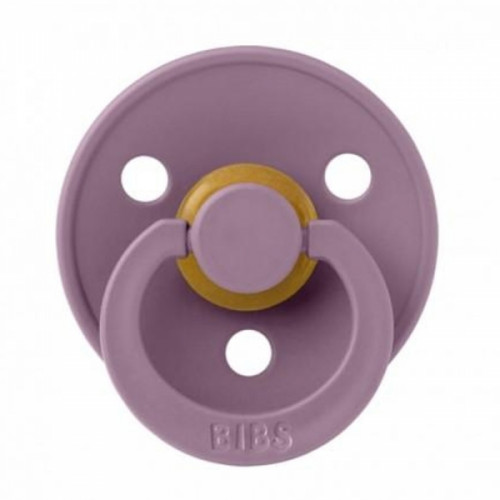 Kaučukový cumlík BIBS symetrický, 0 - 6 m, fialový
