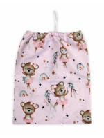 Vrecko na prezuvky 40x32cm, bavlna, Little Balerina - růžový