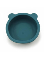 Silikónová miska s prísavkou Medvedík, priemer 12 cm - tyrkysová