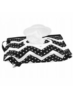 Puzdro/obal na vlhčené obrúsky, Zig Zag - čierna, biela