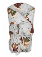 Klasická retro zavinovačka šnurovacia s výplňou, Medvedík na mesiaci