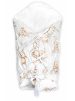 Obliečka, poťah bavlna na retro zavinovačku MAXI, 85x85cm Malý a pierko - biela, béžová