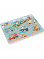 Drevená aktívna vkladačka so zvukmi, Dopravné prostriedky, prírodné