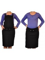 Be MaaMaa Tehotenské šaty / sukne s trakmi - čierne