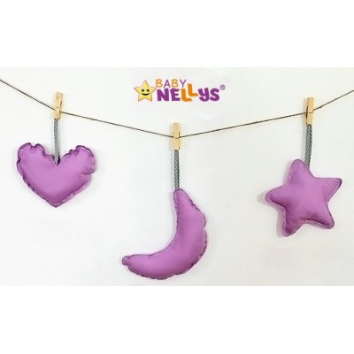 Baby Nellys Dekorácie Be love Nechtík - fialová