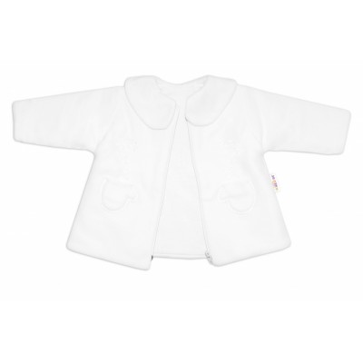 Kabátik, čiapočka a nohavice Baby Nellys ®- biela, veľ. 68