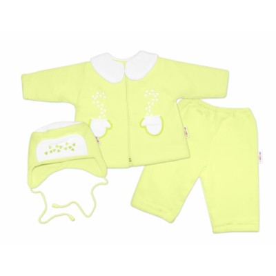 Kabátik, čiapočka a nohavice Baby Nellys ®- zelená, veľ. 68