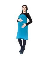 Be MaaMaa Tehotenské šaty / tunika PARIS - tyrkys