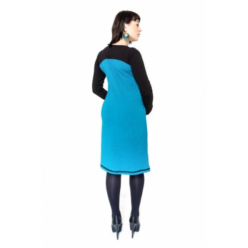 Be MaaMaa Tehotenské šaty / tunika PARIS - tyrkys