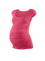 JOŽÁNEK Tehotenské tričko mini rukáv JOHANKA - lososovo ružová