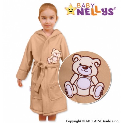 Baby Nellys Detský župan - Medvedík Teddy - bežová