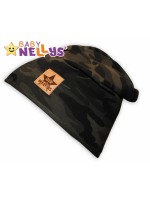 Bavlnená čiapočka Army Baby Nellys ® - zelená