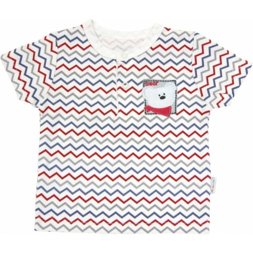 Polo tričko krátky rukáv Mamatti - Zvieratka zigzag, vel. 74