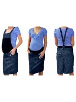 Be MaaMaa Tehotenské šaty / sukne s trakmi - granátový melírek