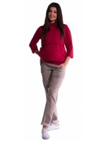 Be MaaMaa Tehotenské nohavice letné bez brušného pásu - béžové