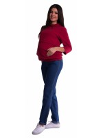 Be MaaMaa Tehotenské nohavice -  tmavý jeans
