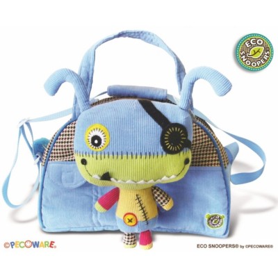 EcoSnoopers Štýlová detská taška Monster - sv. modrá