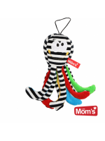 Hencz Toys Edukačná hračka Chobotnička s rolničkou - bielo/čierná