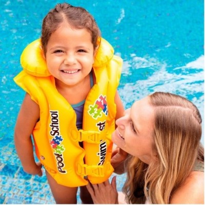 Intex Nafukovacia vesta plávacie POOL SCHOOL DELUXE žltá, 3-6 rokov