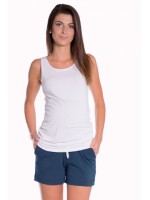 Be MaaMaa Tehotenské, bavlnené kraťasy s odpárateľným pásom - navy, vel´. S