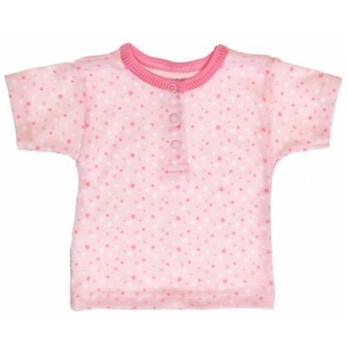 MBaby Bavlnené Polo tričko s krátkym rukávom veľ. 74 Hviezdičky - ružové