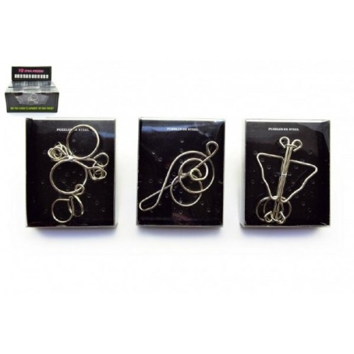 Teddies Hlavolam kov v krabičke 8x10cm asst 24ks v boxe