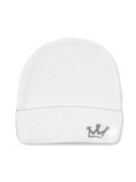 Baby Nellys Novorodenecká čiapočka, Little prince - bieła