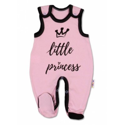 Baby Nellys Dojčenské bavlnené dupačky, ružové - Little Princess