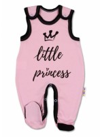Baby Nellys Dojčenské bavlnené dupačky, ružové, veľ. 74 - Little Princess