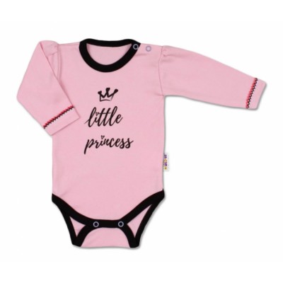 Baby Nellys Body dlhý rukáv, veľ. 68, ružové - Little Princess