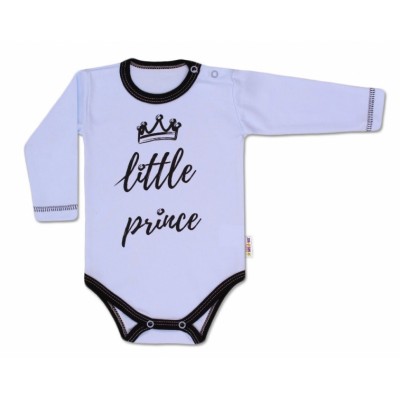 Baby Nellys Body dlhý rukáv, Little Prince - modré, veľ. 80