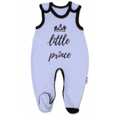 Baby Nellys Dojčenské bavlnené dupačky, Little Prince - modré, veľ. 62