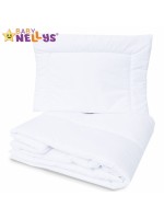 Perinka a vankúš do postieľky 135x100 + 40x60 Baby Nellys - biele