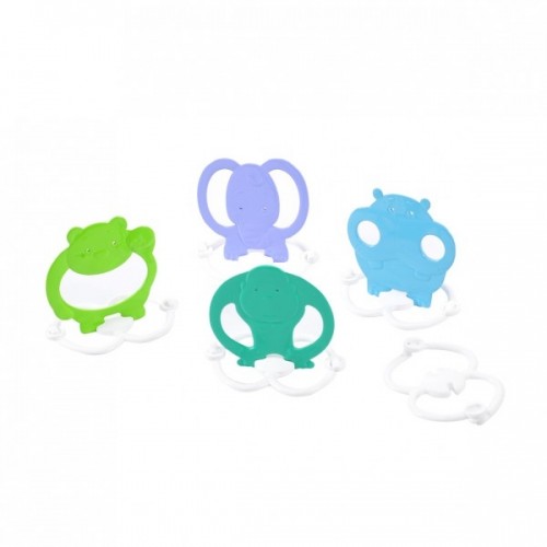 Reťaz na kočík / postieľku 4 zvieratka plast 9ks na karte 12m +